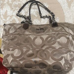 Coach Tan Signature Shoulder Bag